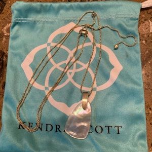 Kendra Scott Gold Long Necklace in Ivory Pearl